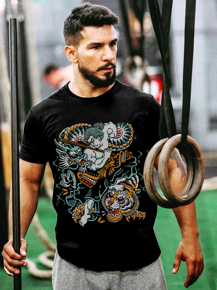 Bushido Printed T-shirt - Black - 2XL - image 1