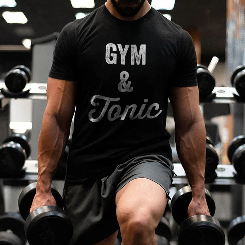 Gym And Tonic Printed T-shirt - Black - 2XL - image 1