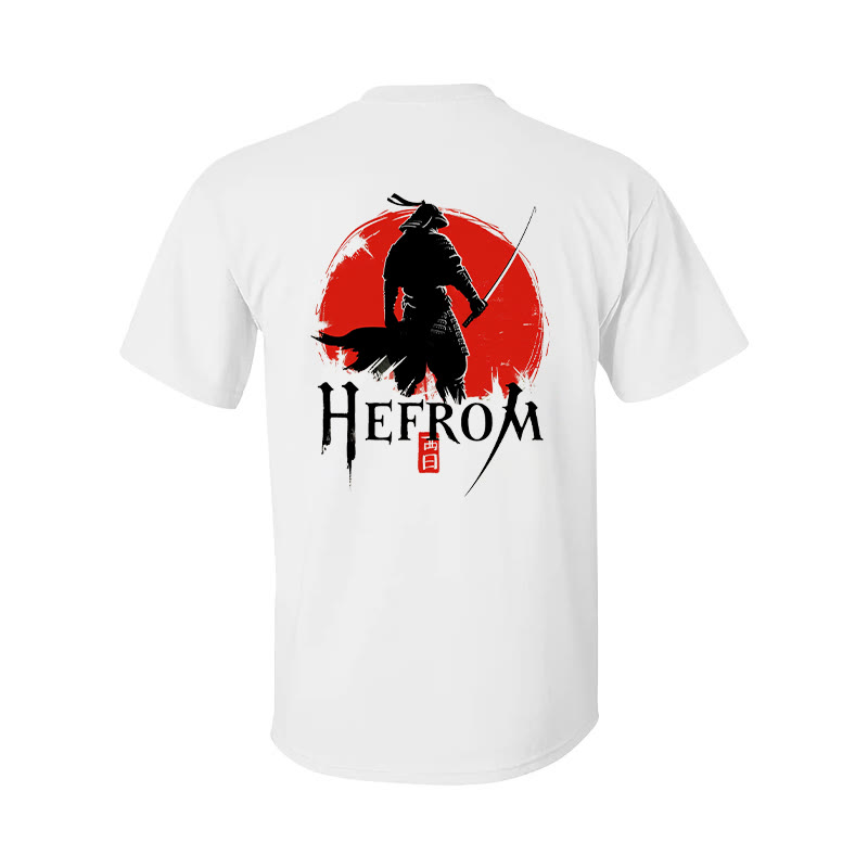 Hefrom Samurai Sunset Printed T-shirt - image 2