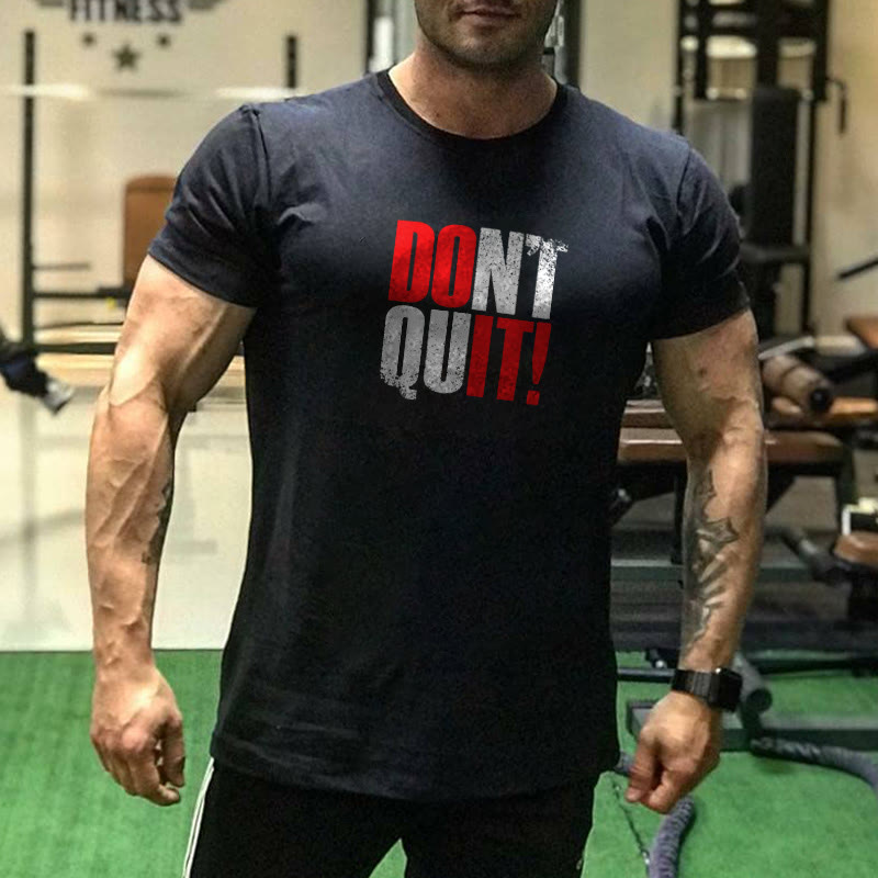Don't Quit Do It Print T-shirt - Black - 2XL - image 1
