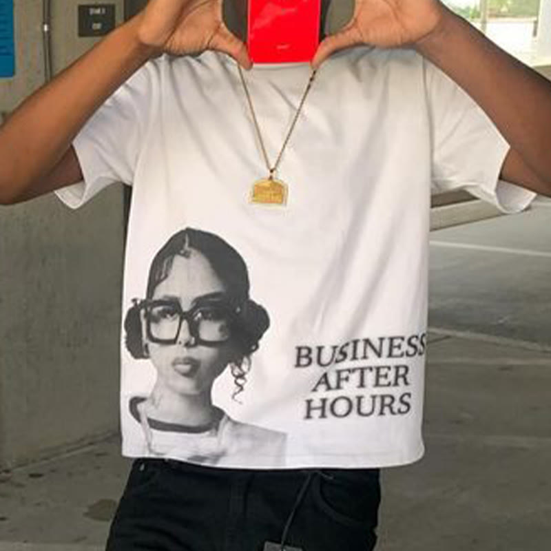 100% Cotton Street Style Business After Hours Keep Fashion Weird Print T-shirt