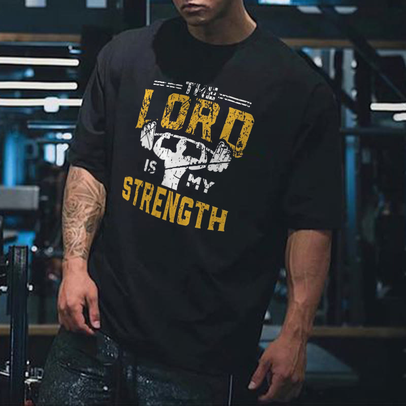 100% Cotton The Lord Is My Strength Print T-shirt - image 1