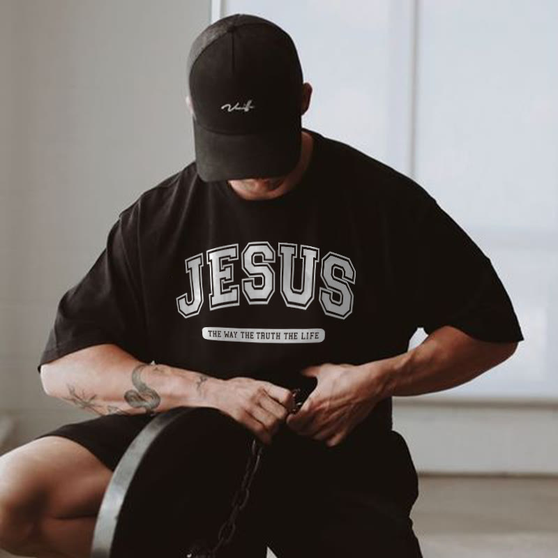 100% Cotton Jesus Is The Way The Truth The Life Print T-shirt - image 1