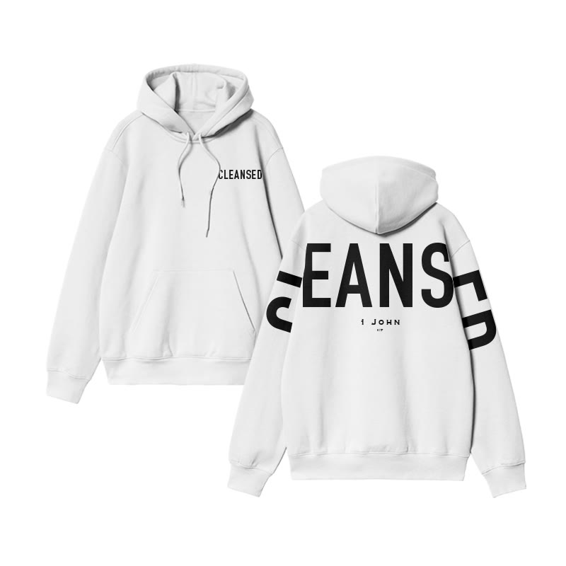 Cleansed 1 John 1:7 Print Hoodie - image 5
