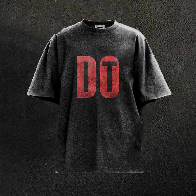 100% Cotton Do It Printed Washed Gym T-shirt - Black - 2XL - image 2