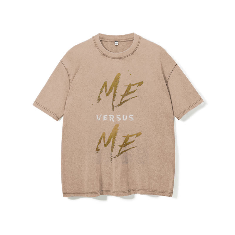 100% Cotton Me Versus Me Printed Washed Gym T-shirt - image 7
