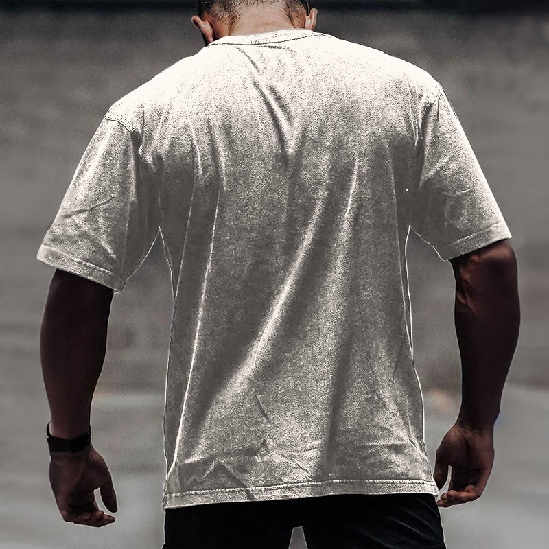 100% Cotton Goal Weight Strong AF Printed Washed Gym T-shirt - image 8