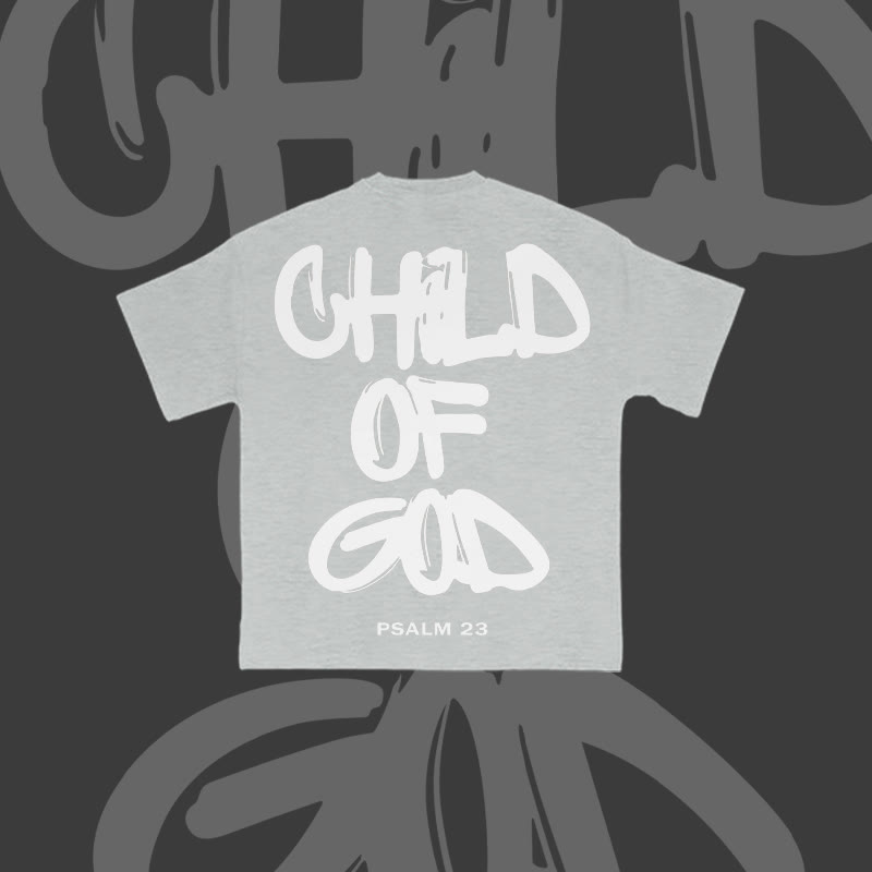 100% Cotton Child Of God Print T-shirt - Grey - 2XL - image 11