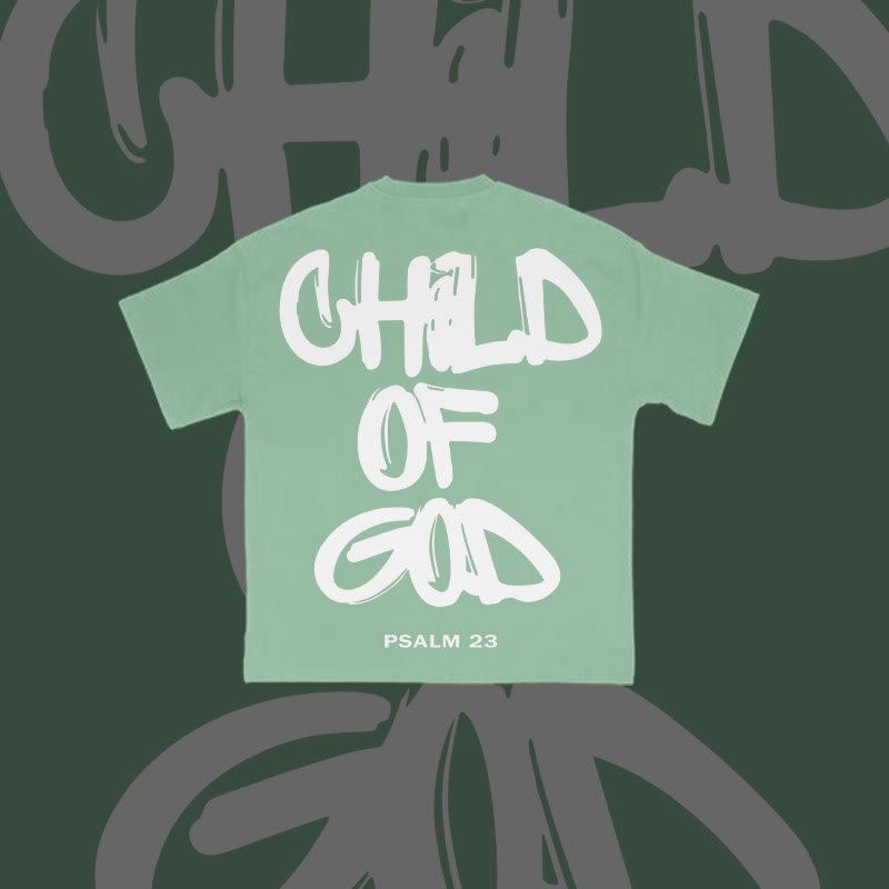 100% Cotton Child Of God Print T-shirt - Light Green - 2XL - image 14
