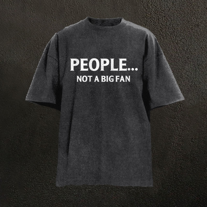 100% Cotton Vikings People... Not A Big Fan Printed Washed T-shirt - Black - 2XL - image 2