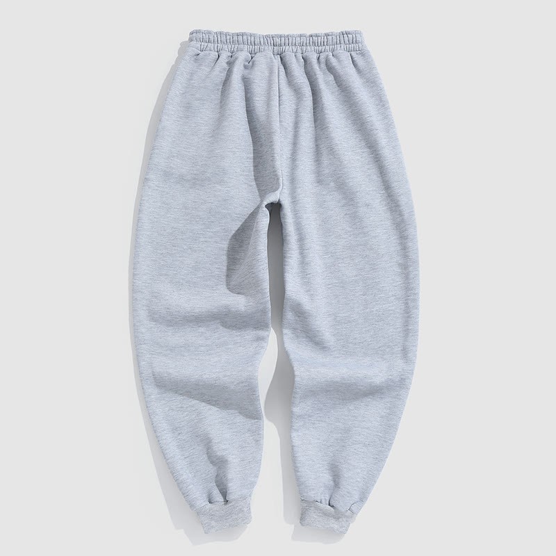 100% Cotton Solid Color Leggings Casual Fleece Sweatpants
