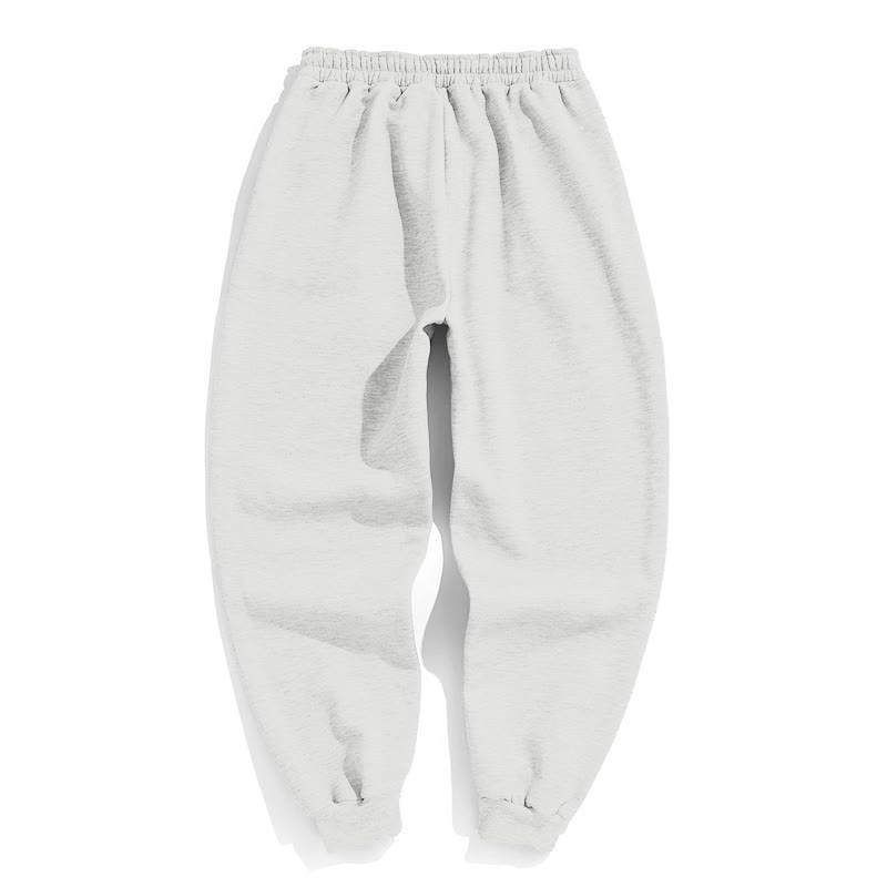 100% Cotton Solid Color Leggings Casual Fleece Sweatpants