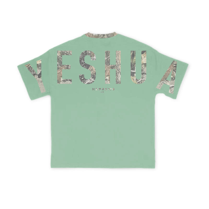Yeshua Hebrews 13:8 Dead Leaves Camouflage Print T-shirt - image 14