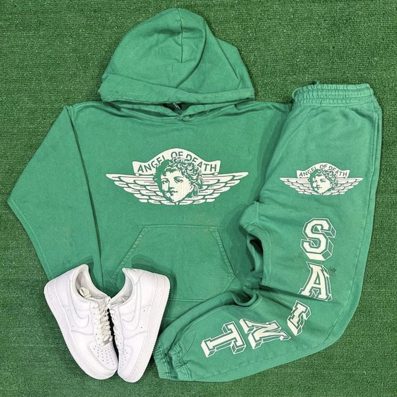 パーカー・フーディ Angel of Death printed hooded cotton sweatshirt SAINT MXXXXXX Angel of Death printed hooded cotton
