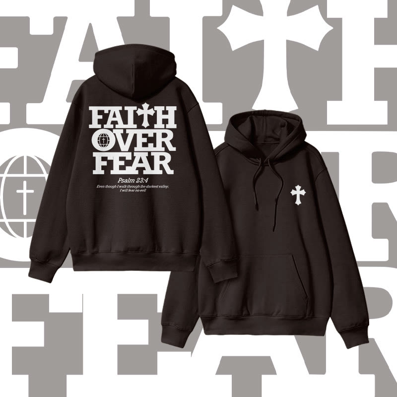 Faith Over Fear Print Hoodie