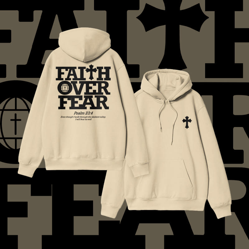 Faith Over Fear Print Hoodie