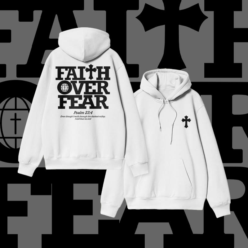 Faith Over Fear Print Hoodie