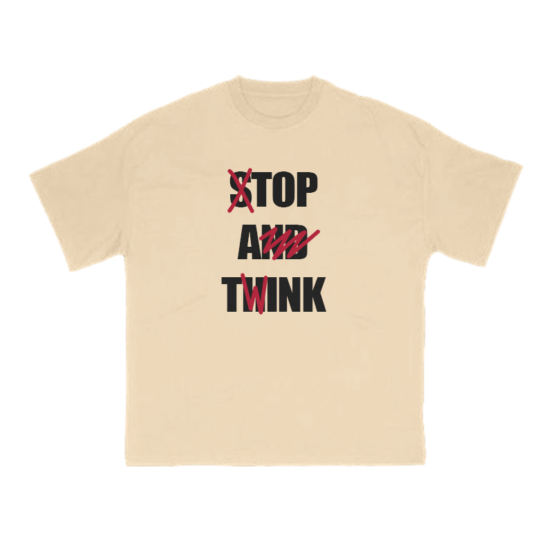 Top A Twink Print T-shirt - Apricot - US16-18(2XL) - image 5