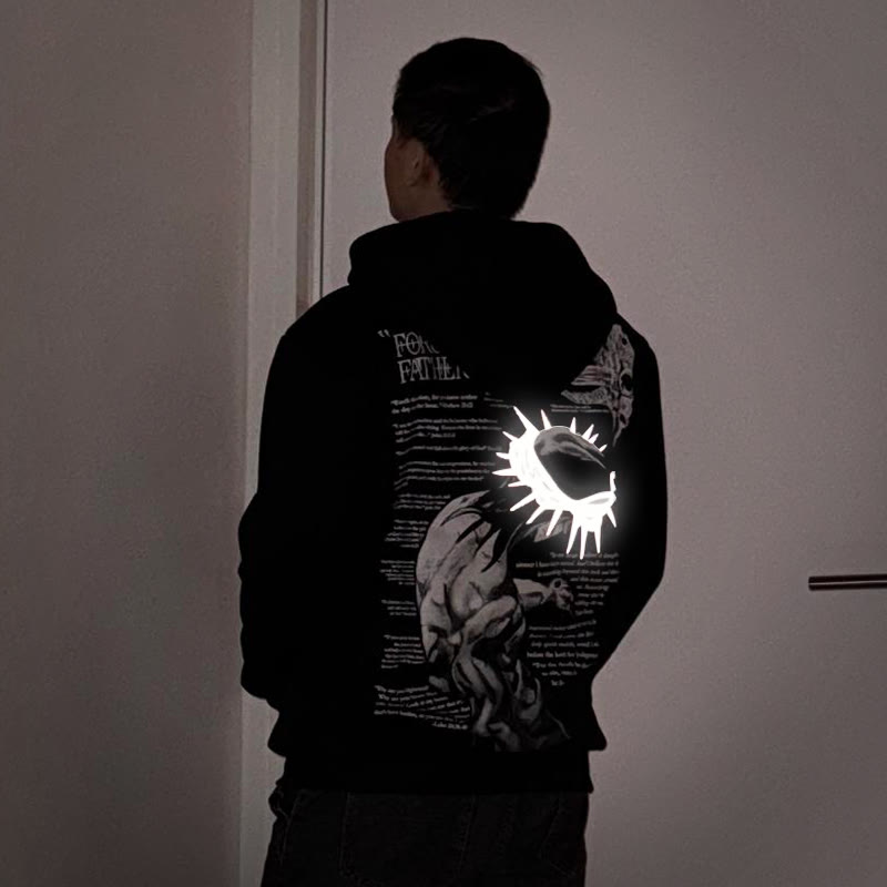 Unisex Reflective Crown Of Thorns Print Hoodie