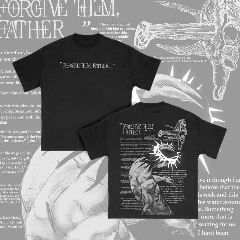 Unisex Reflective Crown Of Thorns Print T-shirt