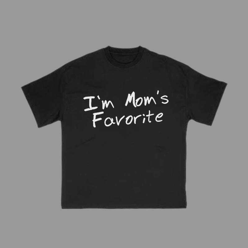 Unisex 100% Cotton I'm Mom's Favorite Print Gym T-shirt - image 2