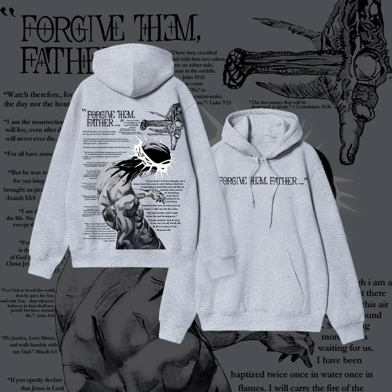 Unisex Reflective Crown Of Thorns Print Hoodie