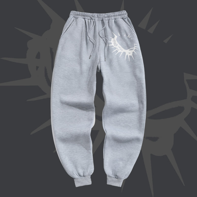 Unisex Reflective Crown Of Thorns Print Pants
