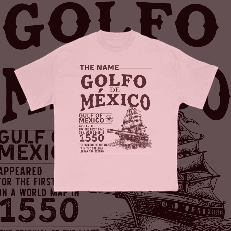 Unisex 100% Cotton Gulf Of Mexico Print T-shirt