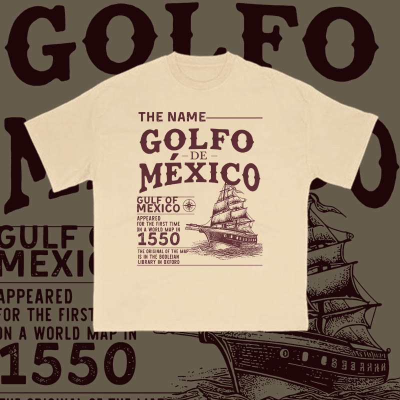 Unisex 100% Cotton Gulf Of Mexico Print T-shirt