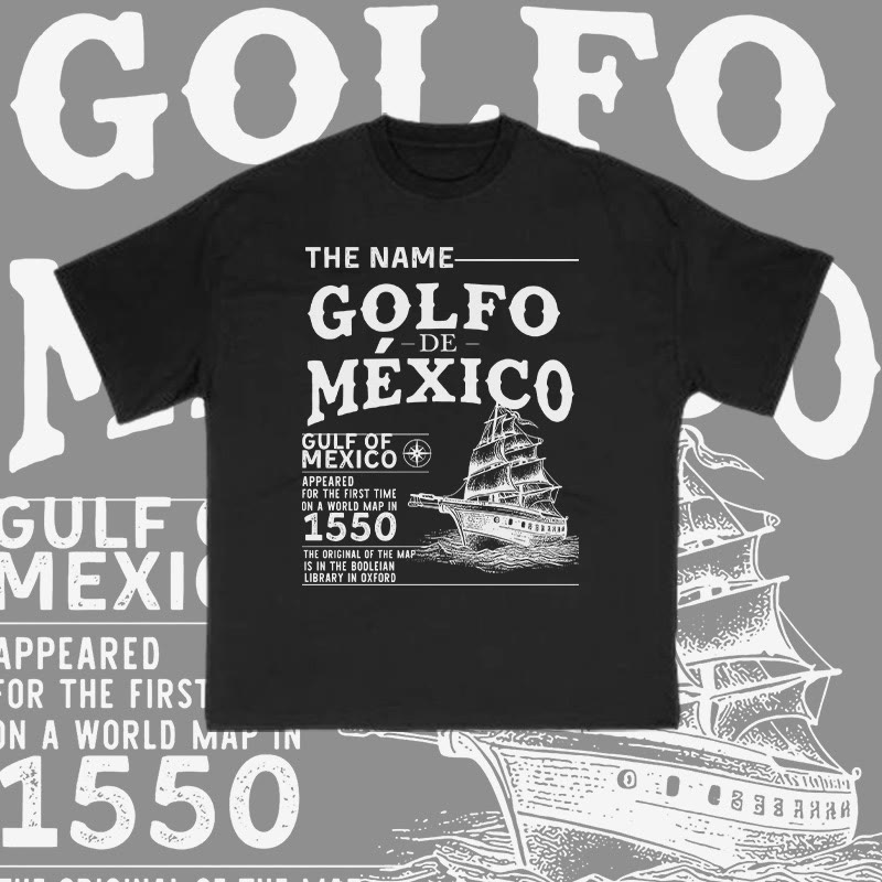 Unisex 100% Cotton Gulf Of Mexico Print T-shirt
