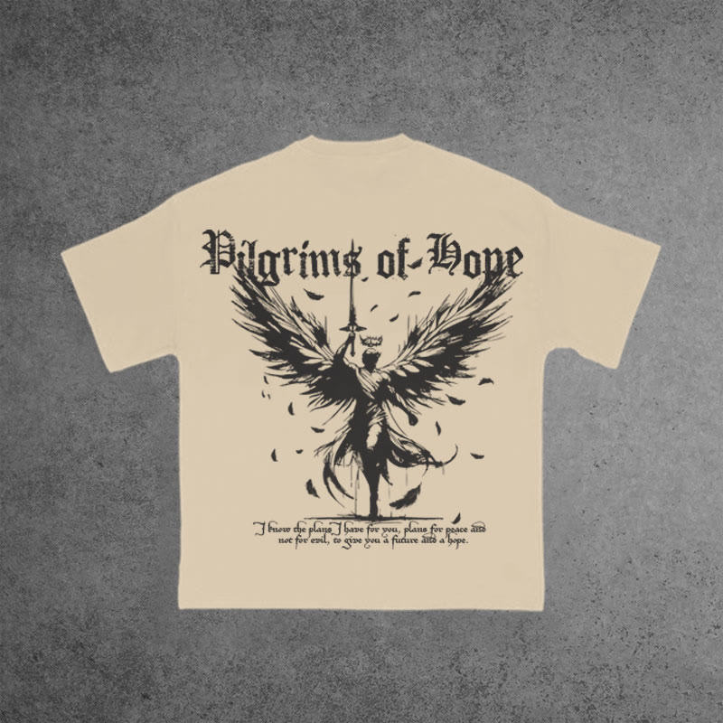 Unisex 100% Cotton Pilgrims Of Hope Print T-shirt