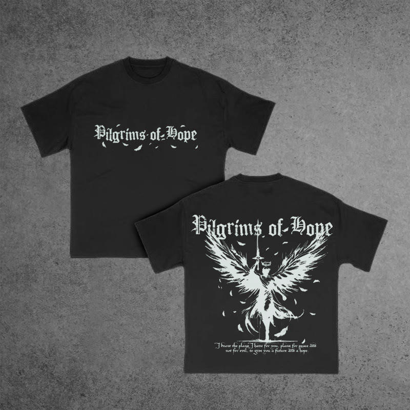 Unisex 100% Cotton Pilgrims Of Hope Print T-shirt