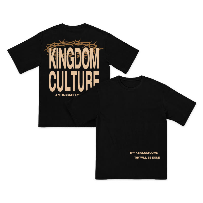 Unisex 100% Cotton Kingdom Culture Print T-shirt