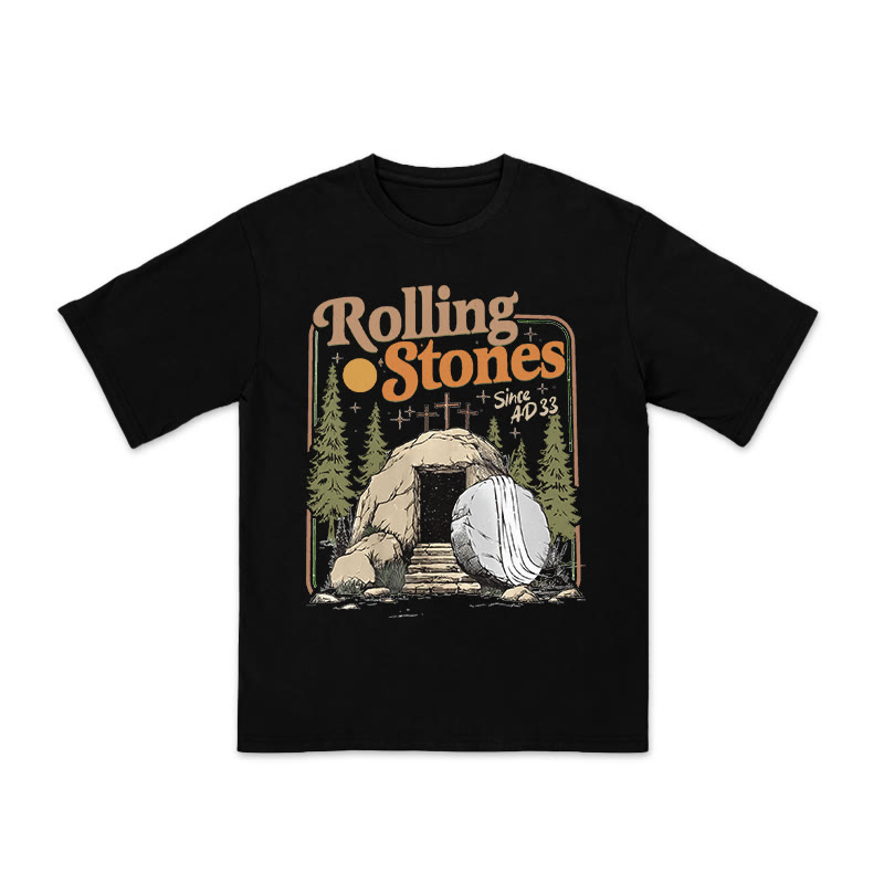 Unisex 100% Cotton Rolling Stones Since AD 33 Print T-shirt