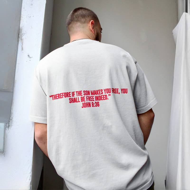 Unisex 100% Cotton Free Indeed Print T-shirt