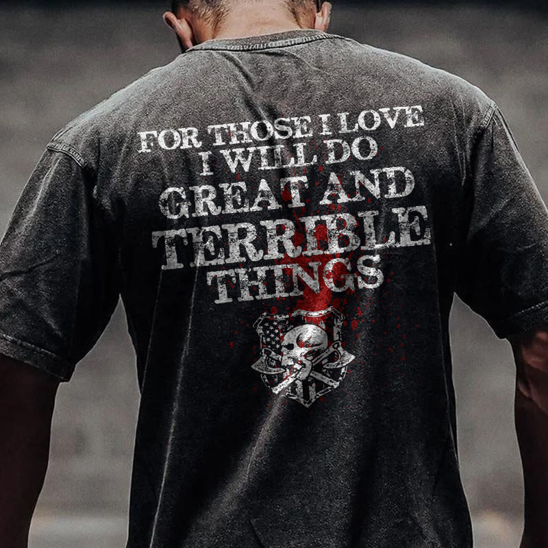 100% Cotton I Will Do Great Gym Print Acid Washed T-shirt - Black - US20-22(3XL) - image 1