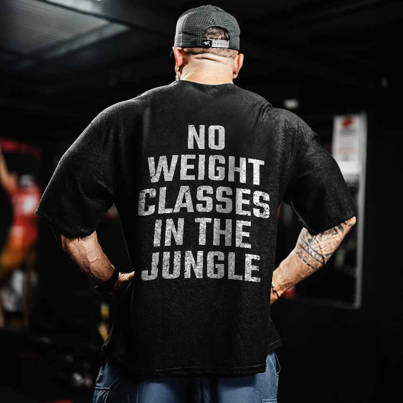 100% Cotton No Weight Classes In The Jungle Gym Print Acid Washed T-shirt - image 2