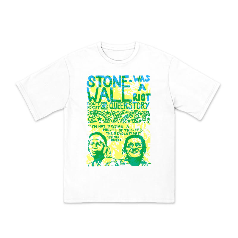 Unisex 100% Cotton Stonewall Riot Print Pride Month T-shirt - White - US20-22(3XL) - image 2