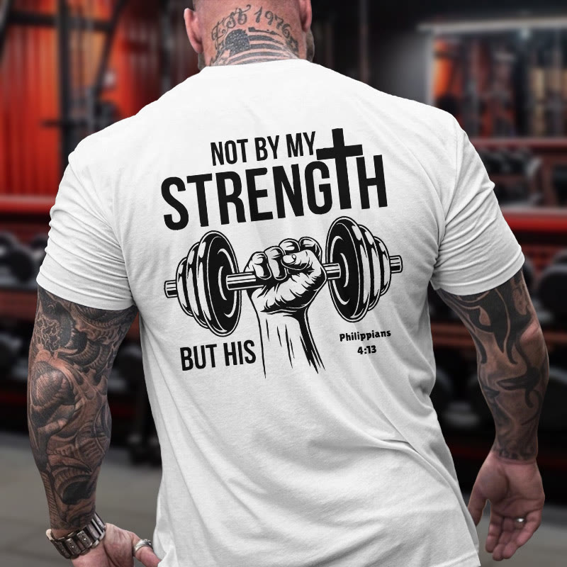 Gym 100% Cotton STRENGTH Print T-shirt - image 4