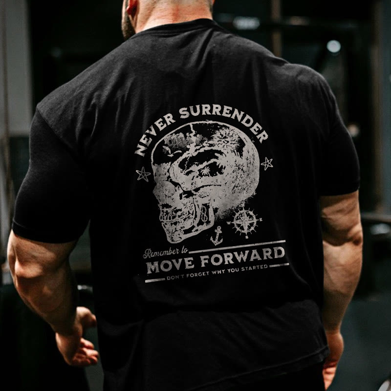 Gym 100% Cotton Never Surrender Print T-shirt - image 4