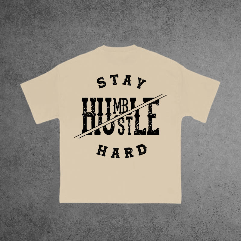 Gym 100% Cotton Stay Humble Print T-shirt - Apricot - US16-18(2XL) - image 8