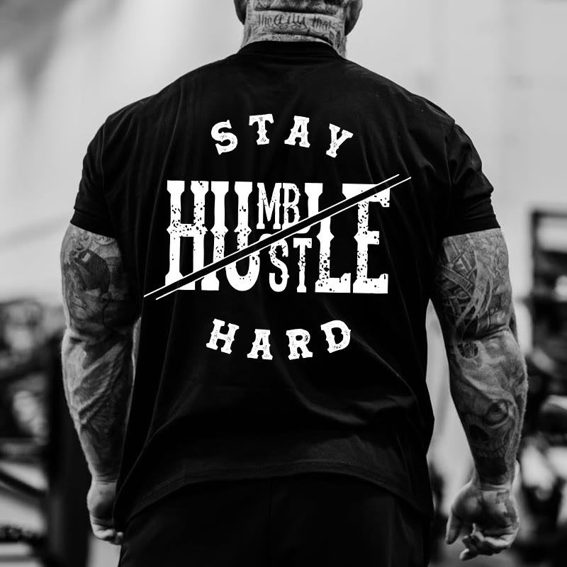 Gym 100% Cotton Stay Humble Print T-shirt - image 2