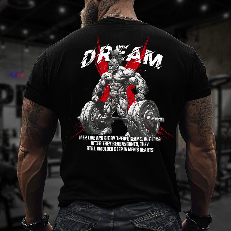 Gym 100% Cotton DREAM Print T-shirt - Black - US16-18(2XL) - image 1