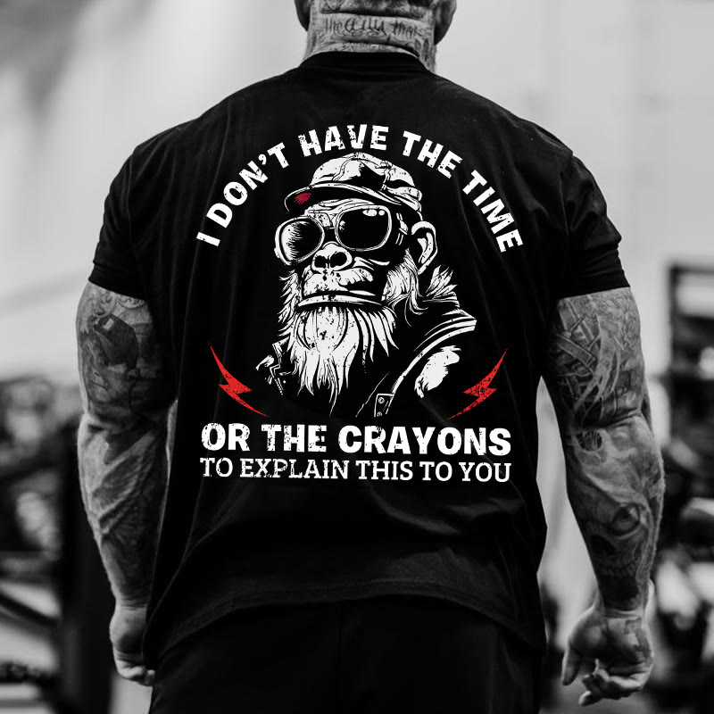 Gym 100% Cotton I Don't Have The Time Print T-shirt - image 4