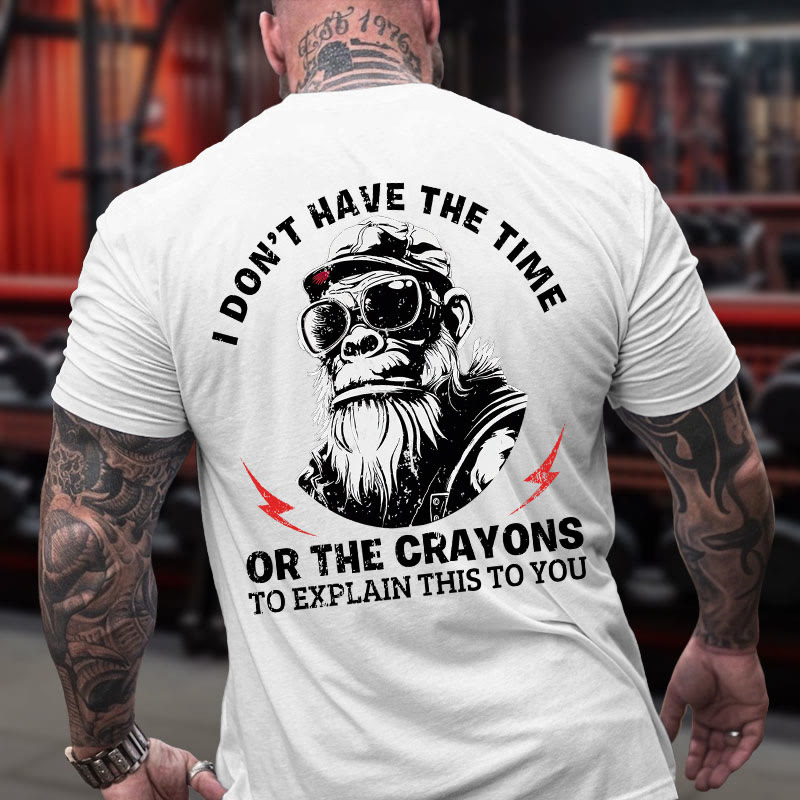 Gym 100% Cotton I Don't Have The Time Print T-shirt - image 2