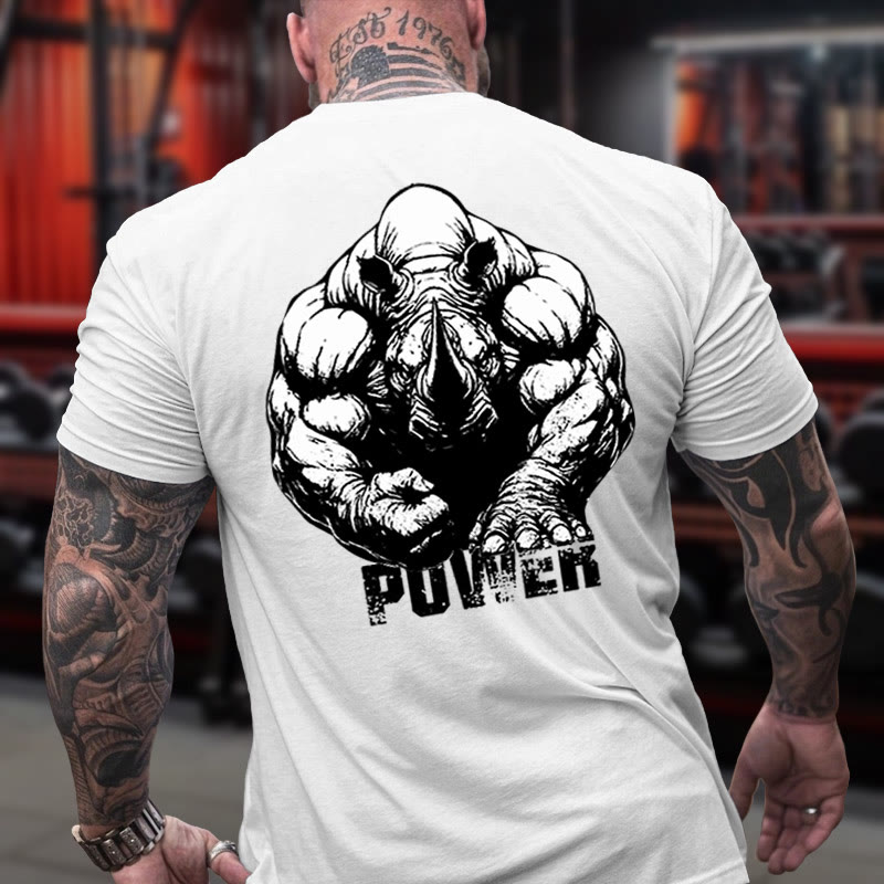 Gym 100% Cotton Power Print T-shirt - image 1