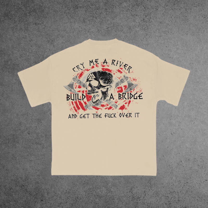 Gym 100% Cotton Cry Me A River Then Fucking Drown Yourfelf In It Print T-shirt - Apricot - US16-18(2XL) - image 1