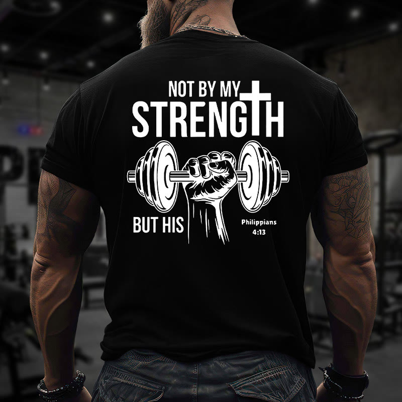 Gym 100% Cotton STRENGTH Print T-shirt - image 2