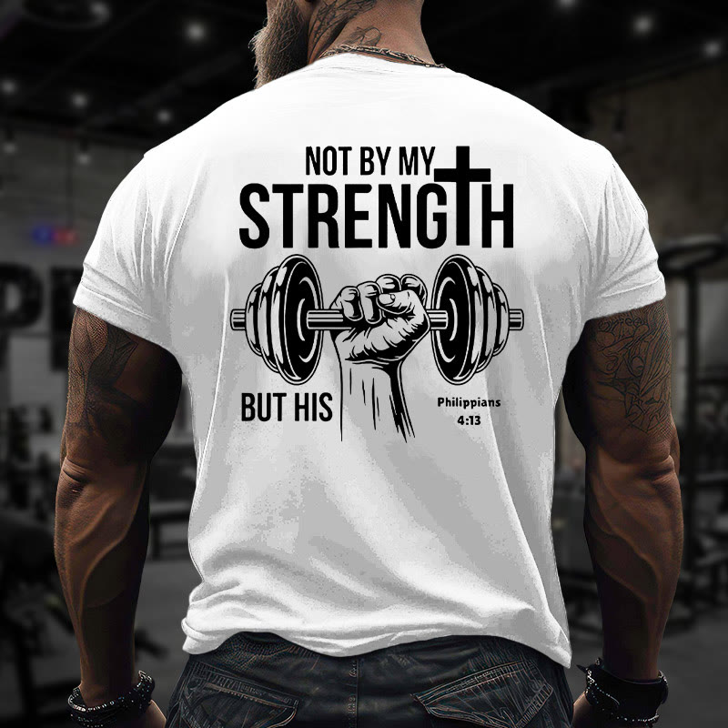 Gym 100% Cotton STRENGTH Print T-shirt - image 5