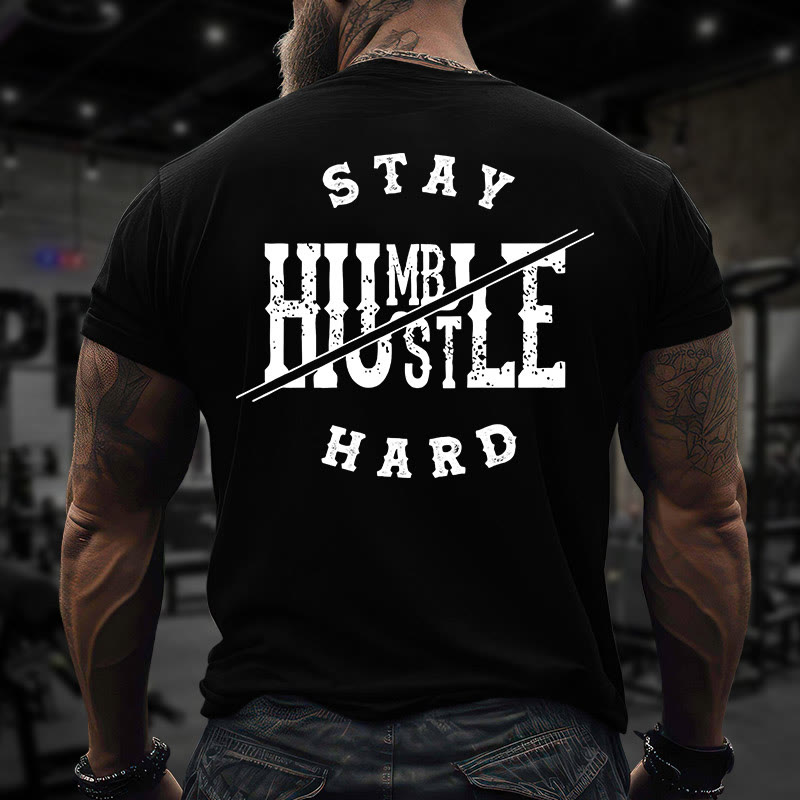 Gym 100% Cotton Stay Humble Print T-shirt - image 3